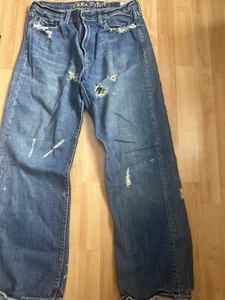 Abercrombie Fitch Ezra Fitch Boot Cut Distressed Jeans - Picture 1 of 7