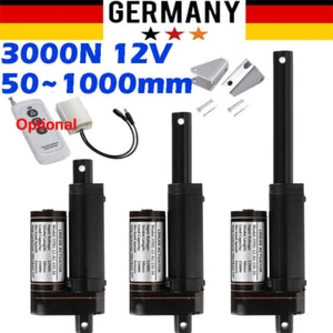 12V Linearantrieb Elektrisch Linear Actuator Motor 3000N 300mm 500mm 900mm IP65 - Bild 1 von 43