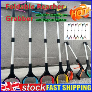 2025 Upgrade Grabber Reacher Tool, 360° Rotating Head, Wide Jaw, 32" Foldable UK - Picture 1 of 22