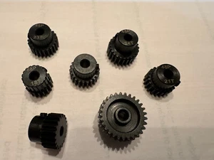 Hardened Black Steel 48 Pitch 48P Precision 3.175mm 3.2mm Shaft RC Pinion Gears - Picture 1 of 17