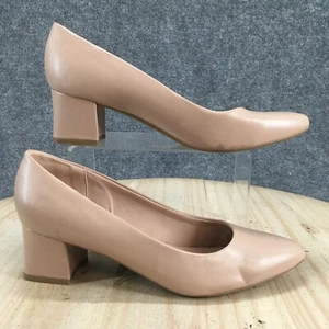 Easy Spirit Heels Womens 8.5 M Nolene Casual Slip On Pumps Beige Faux Leather - Picture 1 of 22