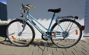 A021-790: Pegasus Rubin Damen Fahrrad Cityrad Retro Vintage Kult blau