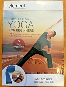 Element Hatha & Flow Yoga 2 Programs Workout w/ Resistance Strap Sealed NIP - Picture 1 of 7