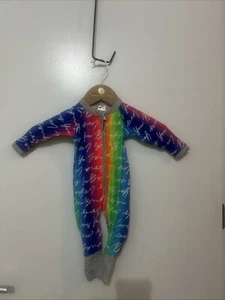 BONDS ZIP WONDERSUIT FLURO RAINBOW PRIDE SZ 000 BNWT (G83 - Bild 1 von 5