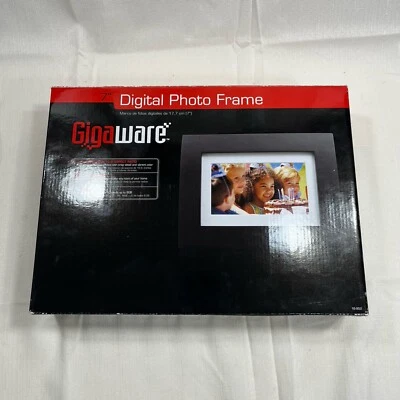 GIGAWARE 7" Digital Photo Frame High Resolution Adapter and Stand Tested Works - Image 1 of 4