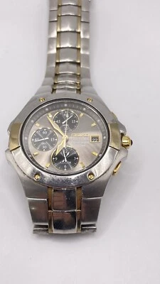 Seiko 7T62-0FA0 Chronograph Date Coutura Quartz Mens Watch Read. - Image 1 of 4