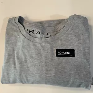 T-shirt maglietta The Rail Longline uomo taglia M grigio erica girocollo manica corta slim - Foto 1 di 4