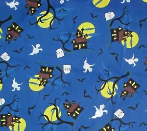 Blau Halloween Nähen Stoff Geist RIP Spukhaus 1,5 Yd x 44 W - Bild 1 von 3