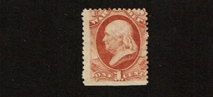 1879 U.S. CLASSIC Official WAR 1c Rose Red FRANKLIN Sc#O114 M/H/OG A BEAUTY! - Picture 1 of 1