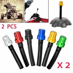 2 Billet Valve Vent Breather Hose Tube Fit ATV Dirt Quad Bike Fuel Gas Cap Cover - Picture 1 of 18