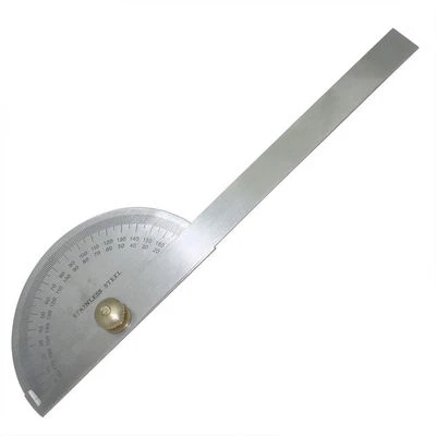 3 1/2" Stainless Steel Round Head Protractor Machinist Measuring Tool APM-0965 - Image 1 of 2