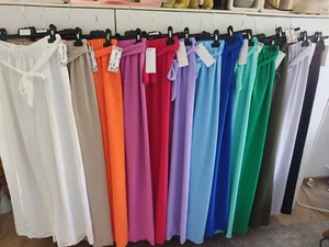 MADE IN ITALY schöne leichte Viskose Schlupfhose Gr. 38 40 42 NEU - Bild 1 von 15