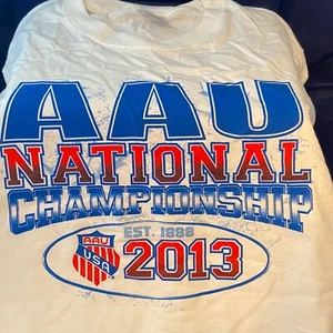 Camiseta AAU 2013 EE. UU. Florida Talla Pequeña Blanca Cheer Ball - Imagen 1 de 4