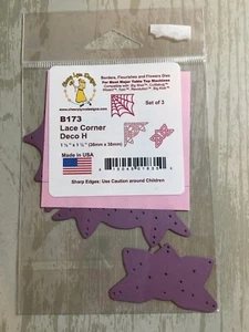 Esquinas de encaje, troqueles de corte de acero - NUEVO, B173 por Cherry Lynn Designs - Imagen 1 de 2