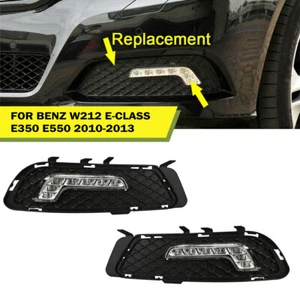 Front Bumper DRL LED Fog Lamp Grille Kit For Benz W212 E-Class E350 E550 2010-13 - Imagen 1 de 15