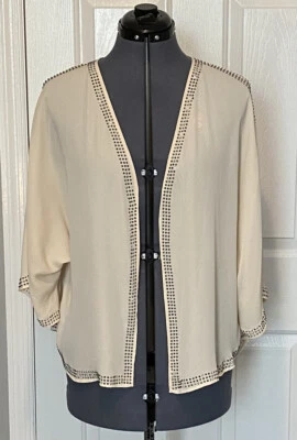 Cárdigan YA Los Angeles plateado con tachuelas M 234 Foto 1 de 4