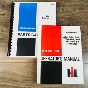 Farmall International 584 Tractor Parts Operators Manual Set Catalog Owners Book - Picture 1 of 12