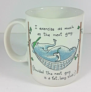 Shoebox Greetings Exercise Mug 4in Hallmark Coffee Cup Vintage Elephant Humor 88 - Picture 1 of 6