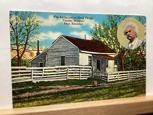 Mark Twain Geburtsort: Florida, MO - Vintage Postkarte - Bild 1 von 3