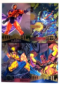 1995 Marvel Metal promo card Wolverine Iron Man Flasher Venom - Picture 1 of 6