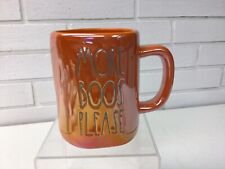 Rae Dunn “More Boos Please” Iridescent Orange Halloween Mug New