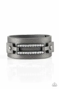 Street Glam Bracciale Urban Nero Snap Wrap Paparazzi - Foto 1 di 2