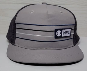 CBS Sports NFL Solid Mesh Snapback Trucker Hat Gray with Stripes Flat Bill●Note - Picture 1 of 5