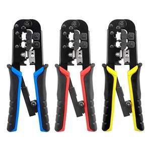 RJ45 LAN Cable Crimper Pliers Cutting Tool Cable Tester Cable Pliers - Photo 1/7