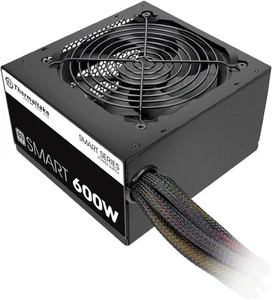 Thermaltake Smart Power Supply ATX 12V 600W 80 Plus White Active PFC S/Cable - Picture 1 of 5