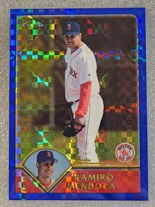 T83 RAMIRO MENDOZA 2003 Topps Chrome X-FRACTOR XFRACTOR REFRACTOR 15/25 RED SOX - Picture 1 of 2