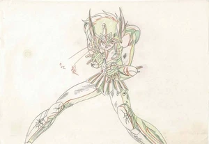 Saint Seiya Swan Constellation Hyoga Original Art Masami Kurumada Cel i196 - Bild 1 von 5