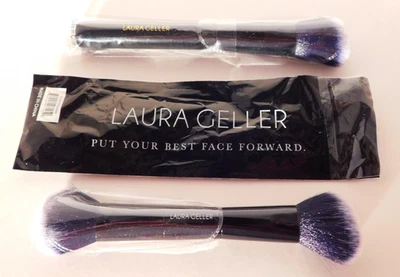 Laura Geller Rubor en ángulo + Bronceador de doble extremo y juego de 2 cepillos de rubor NUEVO Foto 1 de 3
