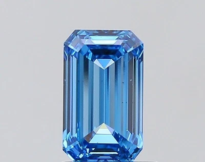 1.03 Ct lab IGI Certifide Diamond Emerald Cut Fancy Vivid Blue Color VS1 For Rin - Image 1 of 4