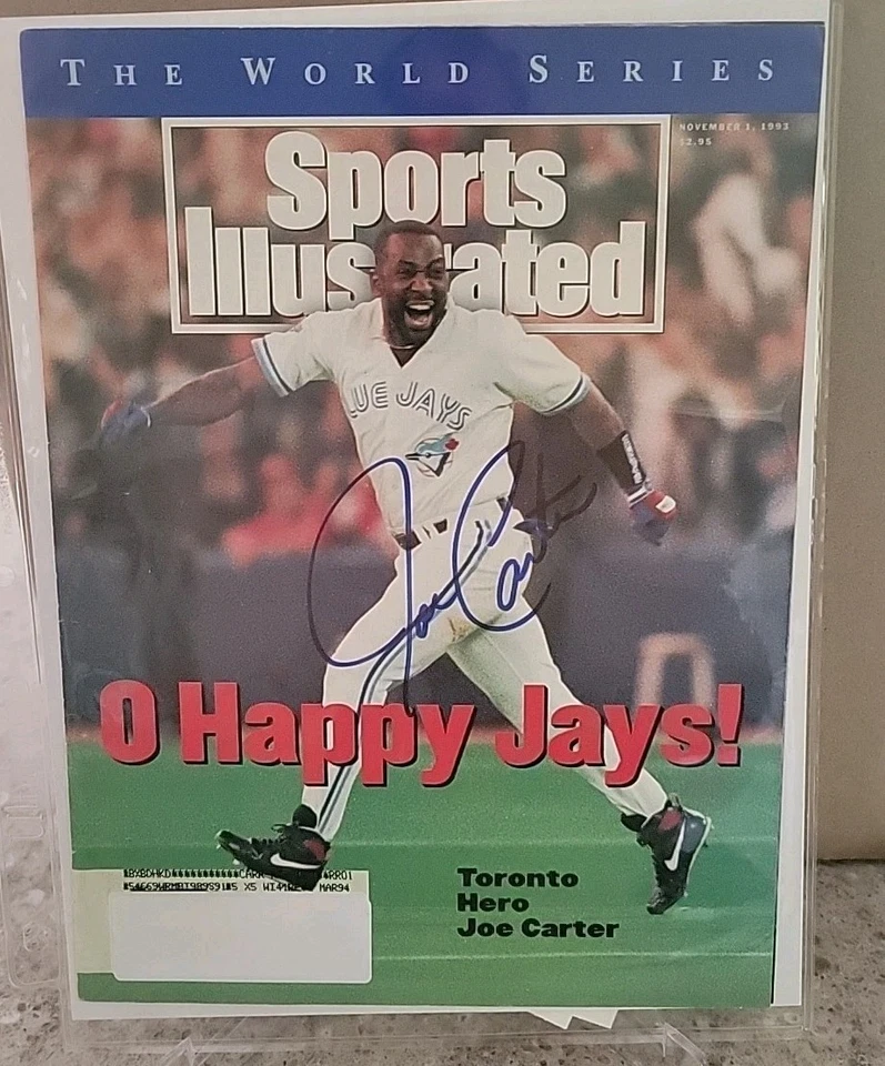 JOE CARTER Sports Illustrated coverNovember 1, 1993 - Signed Authentic BLUE JAYS - Image 1 of 2