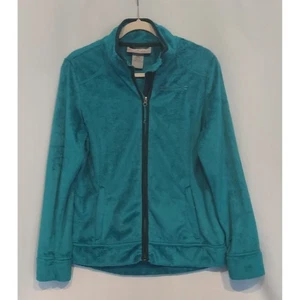 Free Country Womens Teal Full-Zip Long Sleeve Fleece Jacket  Size Medium - Picture 1 of 14