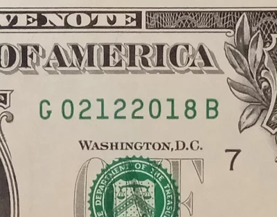 Birthday Anniversary Note Feb 12th 2018 Fancy Serial Number Series 2021 - Image 1 of 4