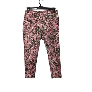 H&M Floral Print Stretch Pants Women Size 8 - Picture 1 of 5