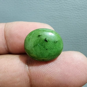 Excellent Sakota Emerald Cabochon Oval Shape 10 Crt Loose Gemstone For Jewelry - Picture 1 of 9