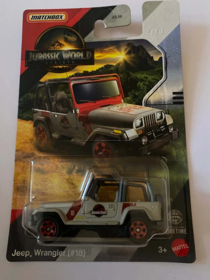 Matchbox JURASSIC WORLD Jeep Wrangler (#18) - Image 1 of 1