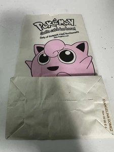 Pokemon Vintage 1999 Burger King Paper Kids Meal Bag Jigglypuff - Picture 1 of 2