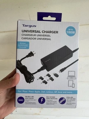 Targus APA108 Universal Charger 100W USB-C/ Laptop - Image 1 of 4