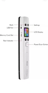 Portable Scanner, A4 Size 1050DPI Document Scanner +16 GB - Picture 1 of 11