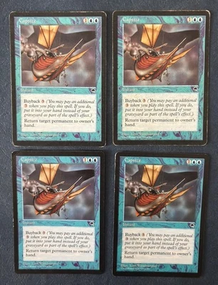 MTG 4X TEMPEST CAPSIZE PLAYED MAGIC THE GATHERING INSTANT BLUE COMMON ENGLISH - Image 1 of 4