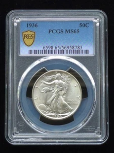 1936 Walking Liberty Silver Half Dollar PCGS Graded MS65 #56958783 - Picture 1 of 4