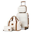 Cream Travel Set ABS Carry-On Hand Kabinengepäck Hartschalenkoffer Reisetaschen