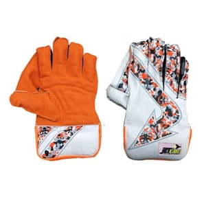 Cricket Practice Wicket Keeping Gloves Orange Color Pack of 1 NAU - Picture 1 of 6