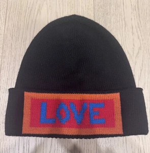 Fendi Black Wool “LOVE” Beanie  - Picture 1 of 4