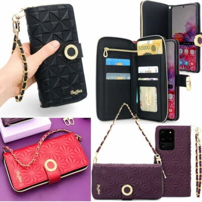Buffett Queen&Chess Wallet Case for Samsung Galaxy S25 S24 S23 S22 S21 20 10 9 8 - Image 1 of 4