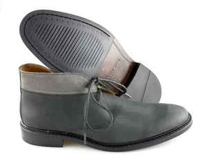 Men's COLE HAAN 'Colton' Grey Leather Plain Toe Chukka Boots Size US 11 - D - Picture 1 of 6