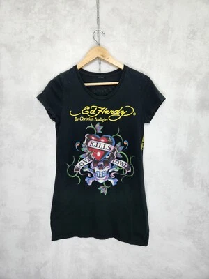 Vintage ed hardy by christian audigier skulls y2k t shirt - Image 1 of 4